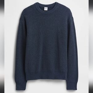 Gap Kids Navy Blue Shaker Knit Crewneck Sweater 100% Cotton